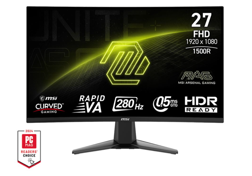 MSI MAG 276CXF 27" Full HD (1920 x 1080) 280Hz Curved Screen Gaming Monitor
